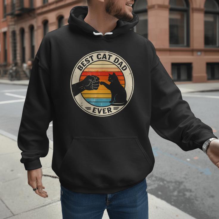 Retro Cat Dad Ever Cats Lovers For Men Women And Kids Men Hoodie