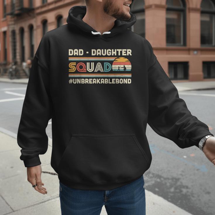 Retro Dad Daughter Squad Unbreakable Bond Father Daughter Men Hoodie