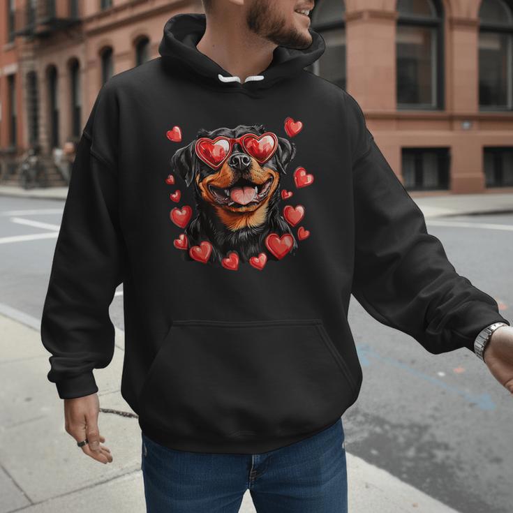 Rottweiler Heart Glasses Cute Rottie Dog Lover Mom Dad Kids Men Hoodie Rottweiler Heart Glasses Cute Rottie Dog Lover Mom Dad Kids Men Hoodie