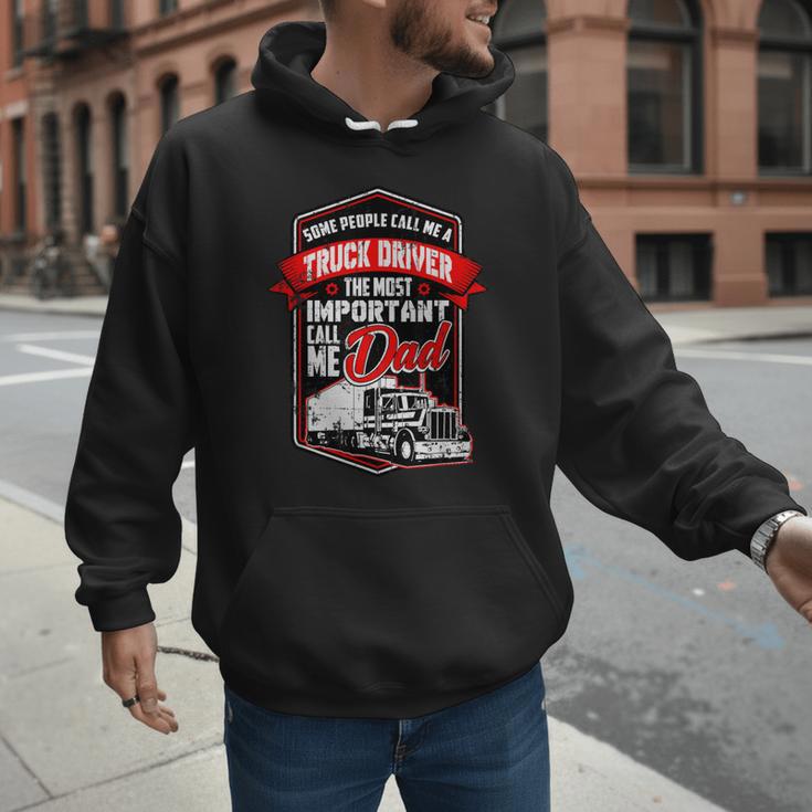 Semi Truck Driver For Truckers And Dads Small Men Hoodie