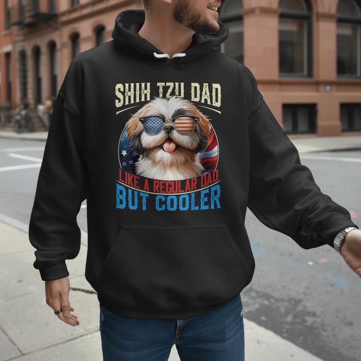 Shih Tzu Dad Like A Regular Dad But Cooler Dog Father's Day Men Hoodie