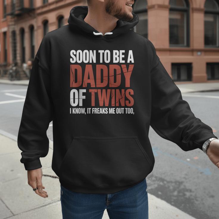 Soon To Be Dad Twins Fatherhood Pregnancy Announcement New D Men Hoodie