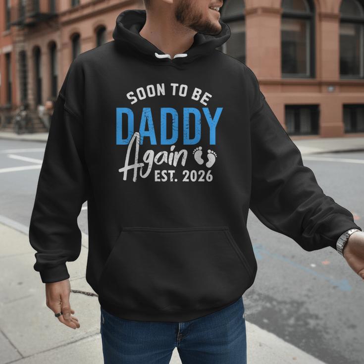 Soon To Be Daddy Again Est 2026 Dad Baby Announcement Men Hoodie