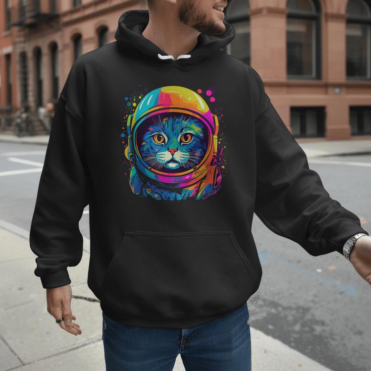Space Cat Mom Cat Dad Men Women Kids Astronaut Space Men Hoodie