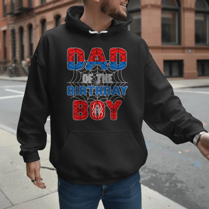 Spider Web Birthday Party Dad Of The Birthday Boy Men Hoodie