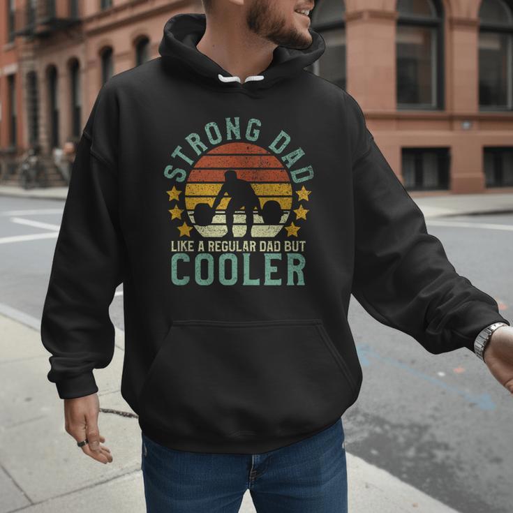 Strong Dad Workout Weight Lifting Father's Day Men Hoodie