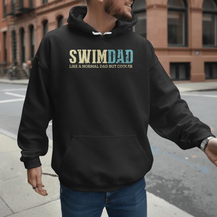 Swim Dad Like A Normal Dad But Cooler Shirt Swimer Dad Men Hoodie