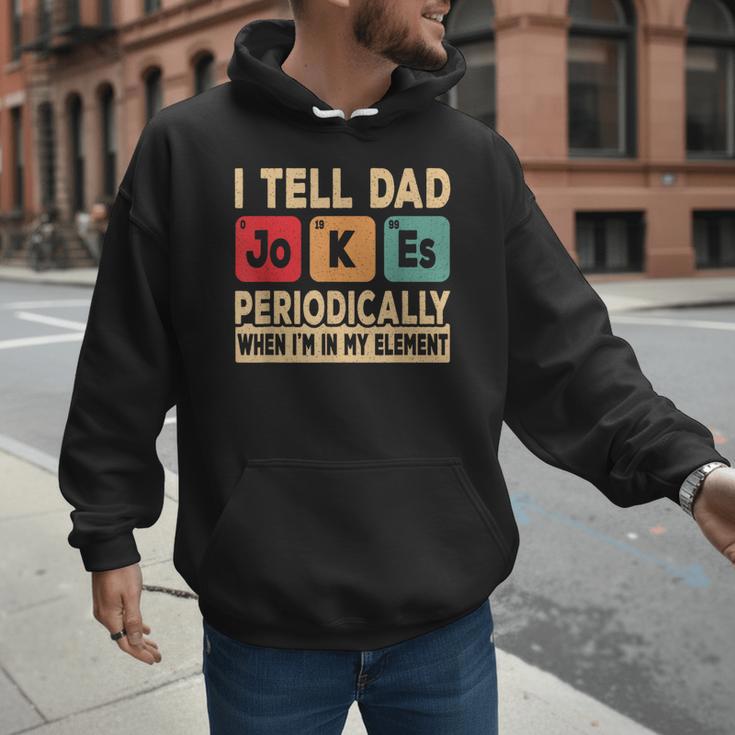 I Tell Dad Jokes Periodically Retro Papa Fathers Day Men Men Hoodie