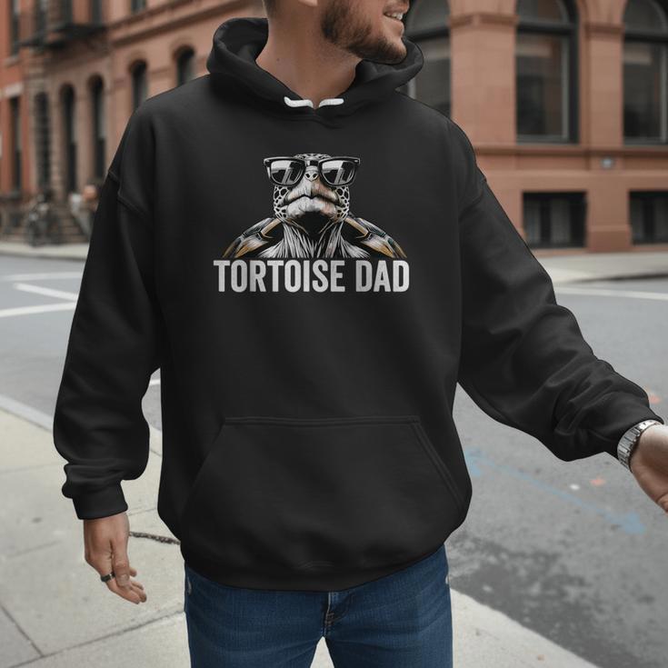 Tortoise Dad Tortoise With Sunglasses Vintage Tortoise Dad Men Hoodie