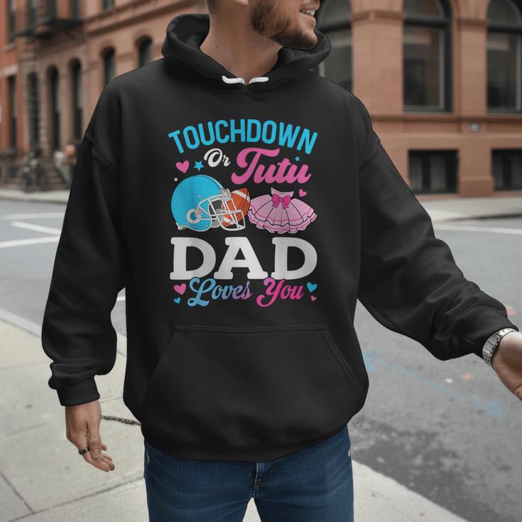Touchdown Or Tutu Dad Loves You Gender Reveal Family Men Hoodie