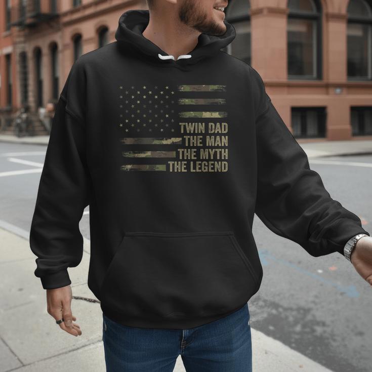 Twin Dad Camo USA Flag Twin Dad The Man The Myth The Legend Men Hoodie