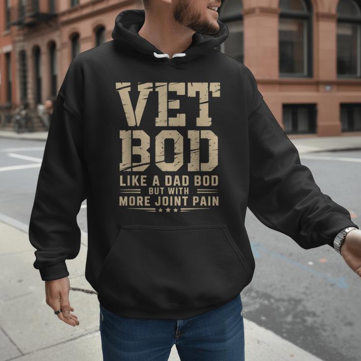 Vet BOD Like A Dad Bob Military Veteran Humor Men Hoodie Vet BOD Like A Dad Bob Military Veteran Humor Men Hoodie