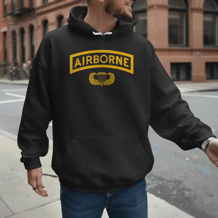 Vintage Airborne Veteran Paratrooper For Men Dad T-Shirt Men Hoodie