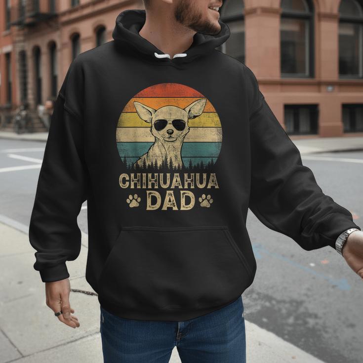 Vintage Chihuahua Dad Dog Lovers Father's Day Tee Men Hoodie