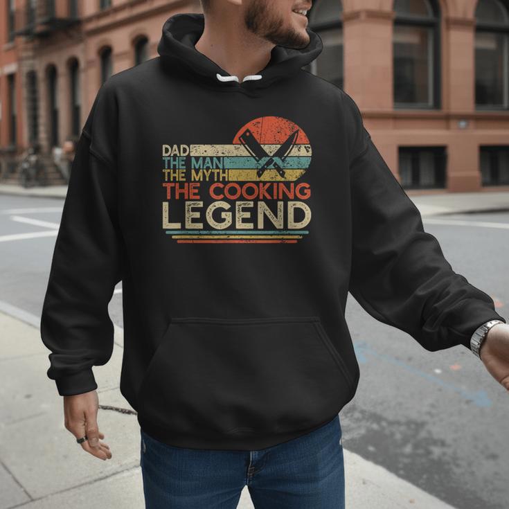 Vintage Cooking Dad The Man The Myth The Legend Chef Men Hoodie
