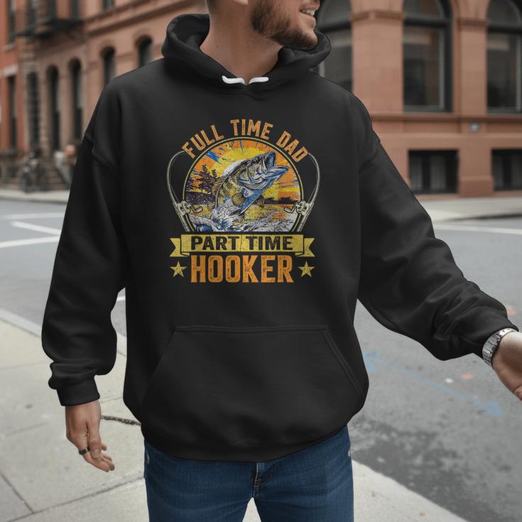 Vintage Father's Day Fishing Full Time Dad Part Time Hooker Men Hoodie Vintage Father's Day Fishing Full Time Dad Part Time Hooker Men Hoodie