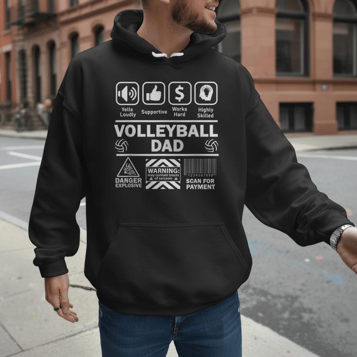 Volleyball Dad Contents Of Sports Father Men Hoodie