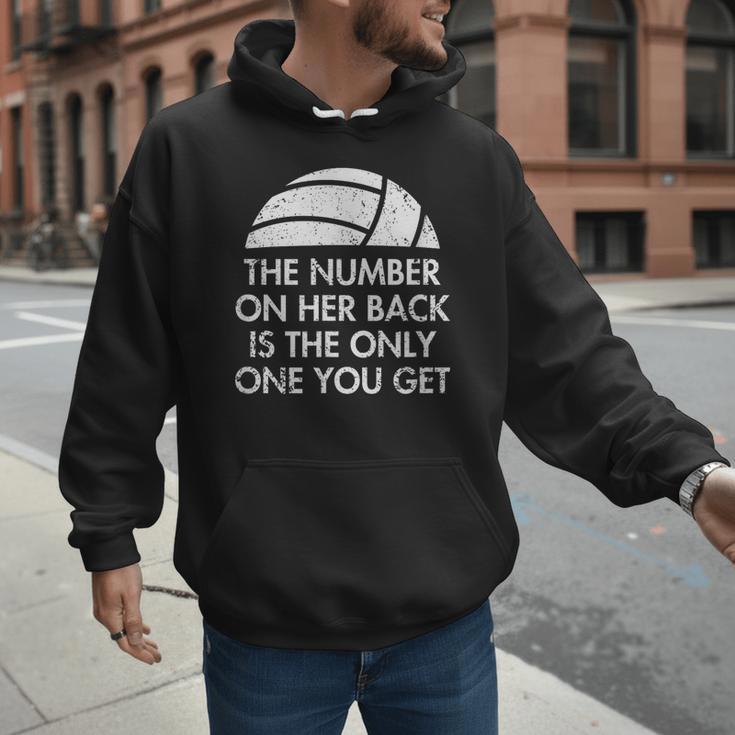 Volleyball Dad MoM Daughter Back Number Men Hoodie Volleyball Dad MoM Daughter Back Number Men Hoodie