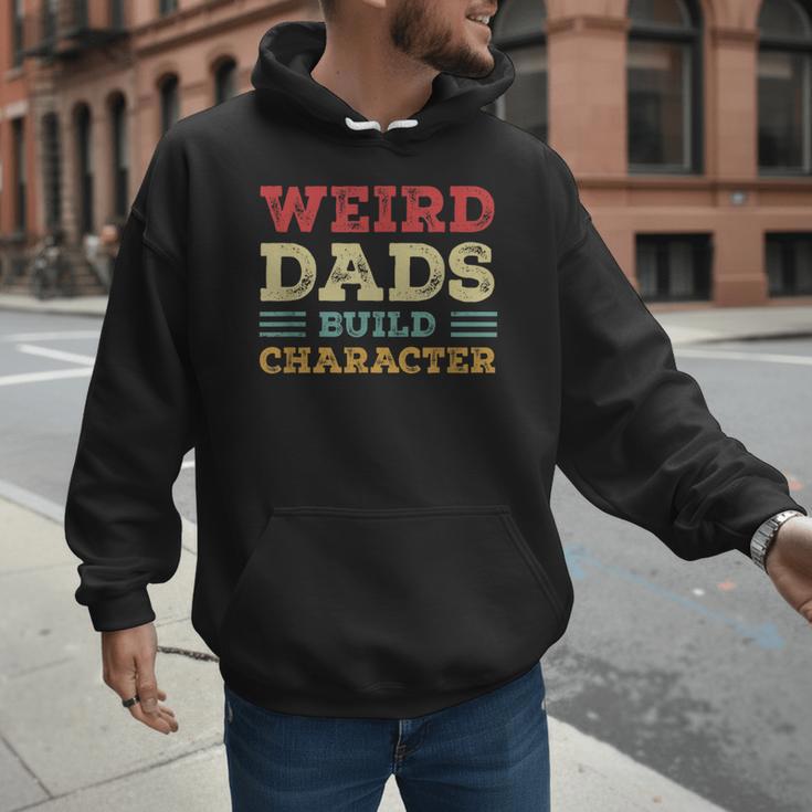 Weird Dads Build Character Vintage Men Hoodie
