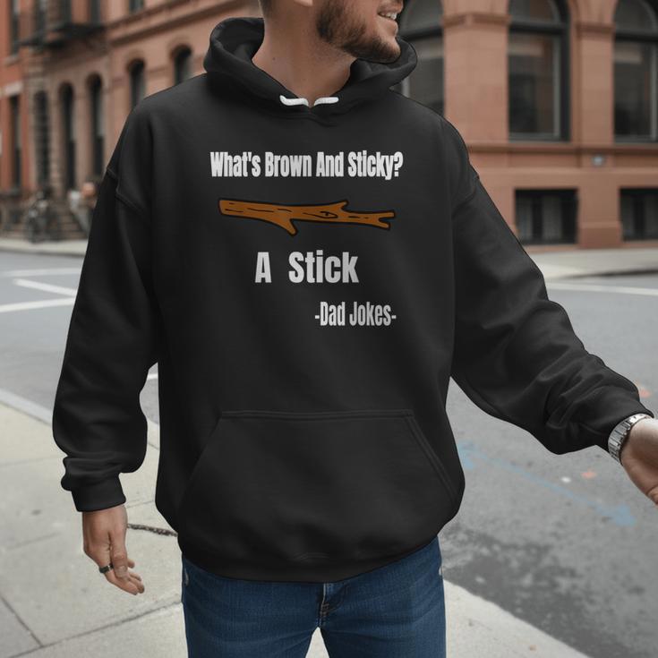What's Brown And Sticky A Stick -Dad Jokes- Men Hoodie