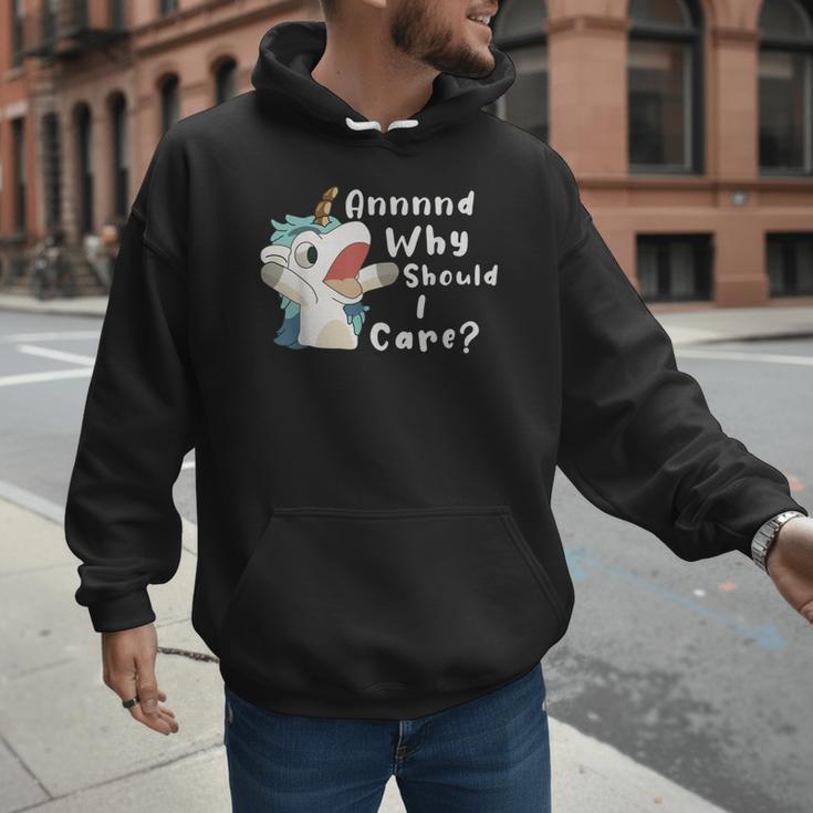 And Why Should I Care Sarcastic Unicorn Dad Mom Men Hoodie