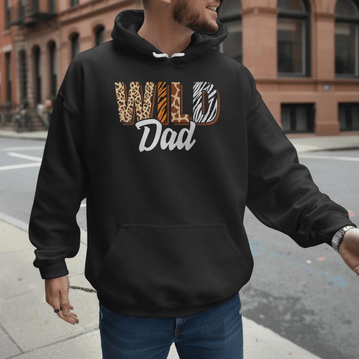 Wild Dad Zoo Born Two Be Wild B-Day Safari Jungle Animal Men Hoodie