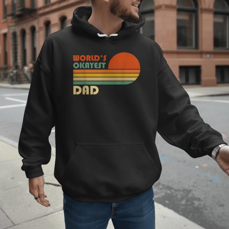 World's Okayest Dad Father Retro Vintage Men Hoodie