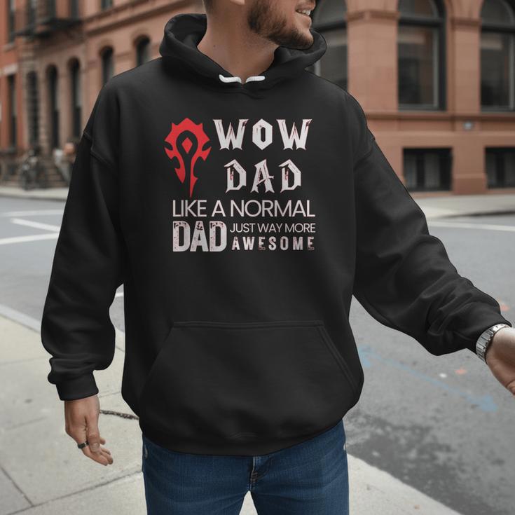 WOW Dad Like a Normal Dad Way More Awesome Tee T-Shirt Men Hoodie