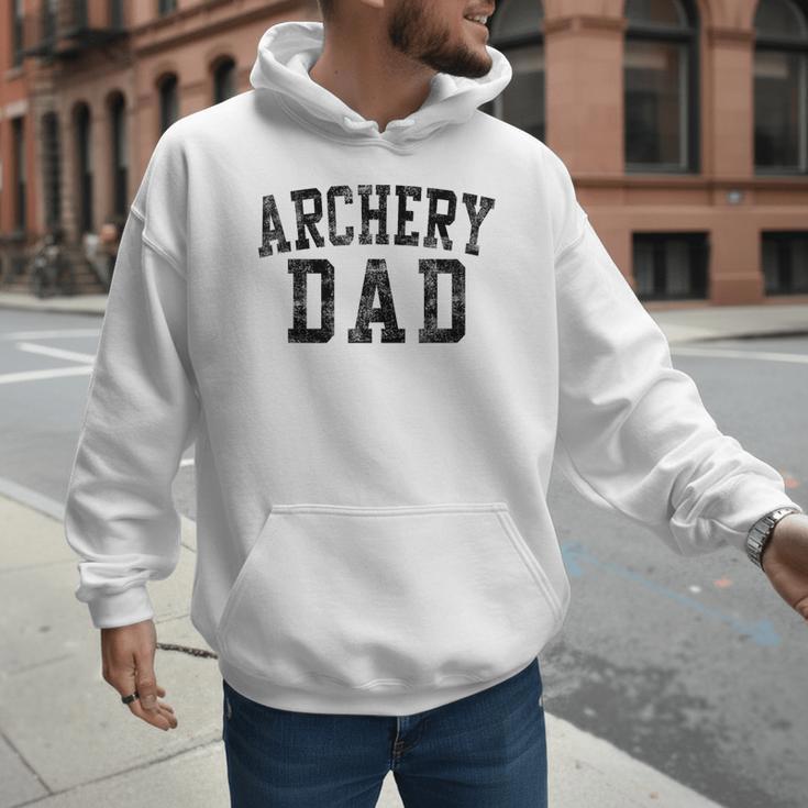 Archery Dad Birthday Classic Bold Font Archery Daddy Men Hoodie