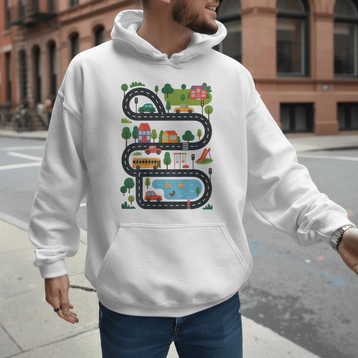 On Back Tired Dads Club Car Race Track On Dad Daddy Men Hoodie On Back Tired Dads Club Car Race Track On Dad Daddy Men Hoodie