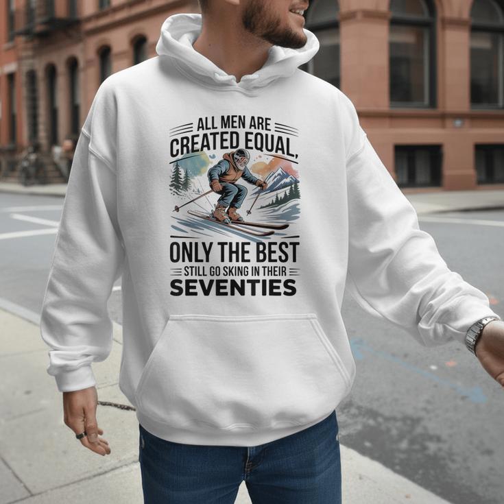 Only The Best Still Go Skiing In Their Seventies Men Dad Men Hoodie