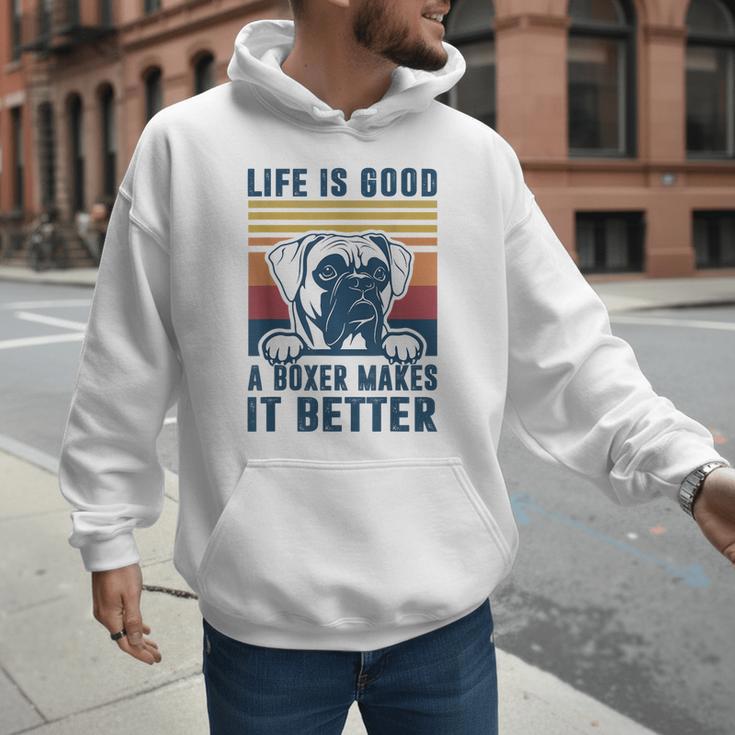 Boxer Dog For Men Women Boxer Dog Dad Mom Small Men Hoodie