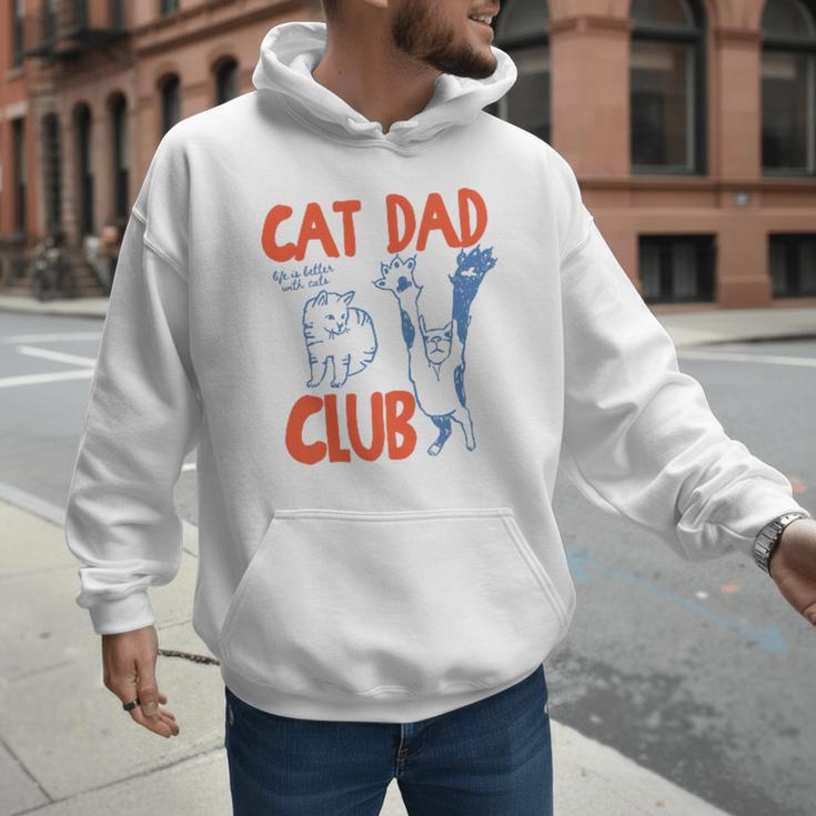 Cat Dad Club Life Is Better With Cats Father's Day Cat Dad Men Hoodie