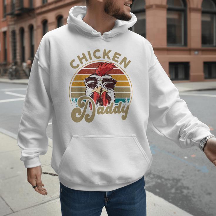 Chicken-Shirt Rooster Daddy Vintage Farmer Dad Father Men Hoodie