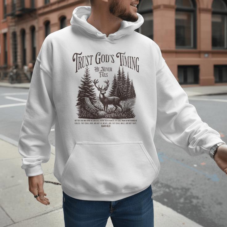 Christian Jesus Bible Verse Deer Elk Buck Hunting Dad Hunter Men Hoodie