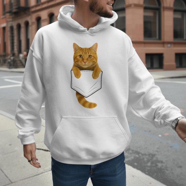 Cute Tabby Cat Pocket Cat Mom Cat Dad Cat Lover Men Hoodie Cute Tabby Cat Pocket Cat Mom Cat Dad Cat Lover Men Hoodie