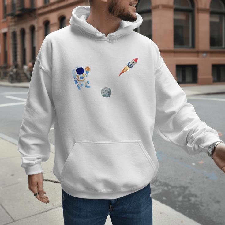 Dad Of The Birthday Boy Space Astronaut Birthday Family Men Hoodie
