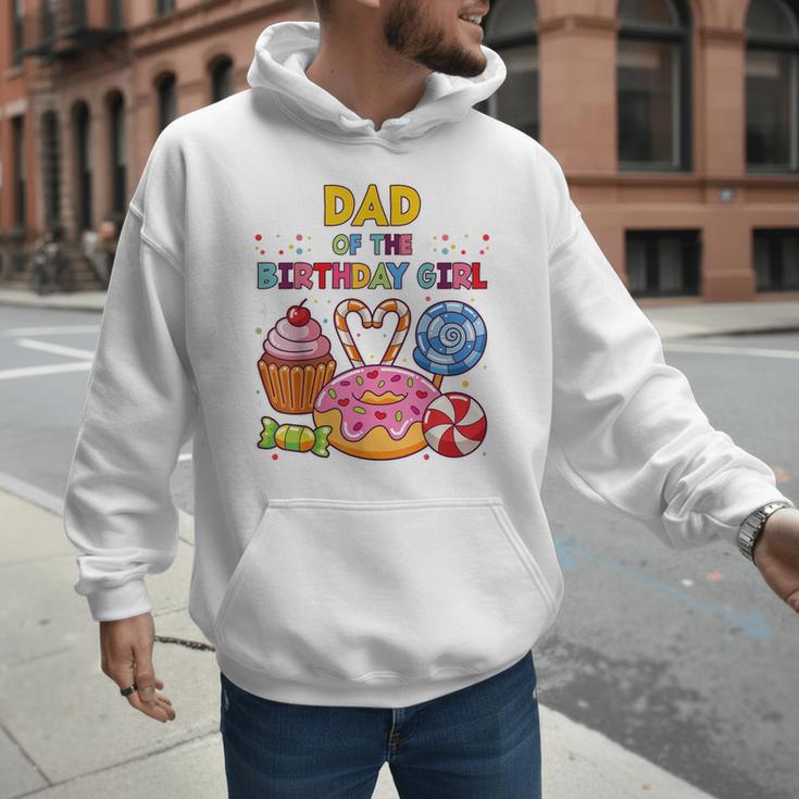 Dad Of The Birthday Girl Candyland Colorful Lollipop Party Men Hoodie