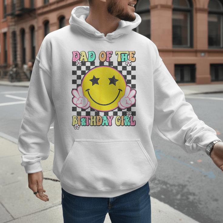 Dad Of The Birthday Girl Retro Family Matching Party Bday Men Hoodie