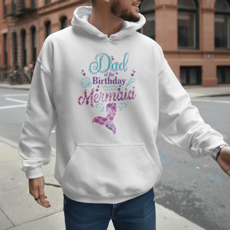 Dad Of The Birthday Mermaid Birthday Party Mermaid Dad Men Hoodie