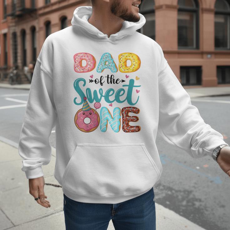 Dad Of The Sweet One 1st Birthday Girl Donut Party Men Hoodie