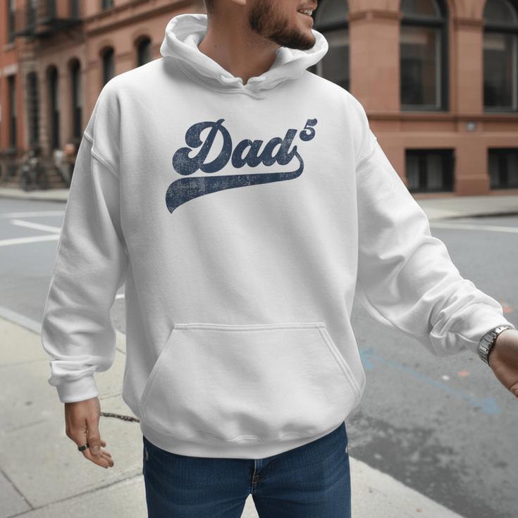 Dad5 Daddy Of 5 Kids Father Of Five Fifth Time Dad Men Hoodie