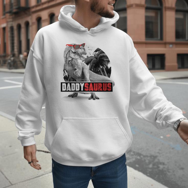 Daddysaurus T-Rex Dad Dinosaur Daddy Saurus Fathers Day Men Hoodie