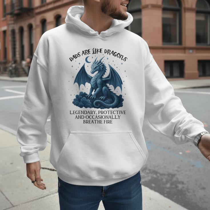 Dads Are Like Dragons Legendary Protective Fatherhood Men Hoodie