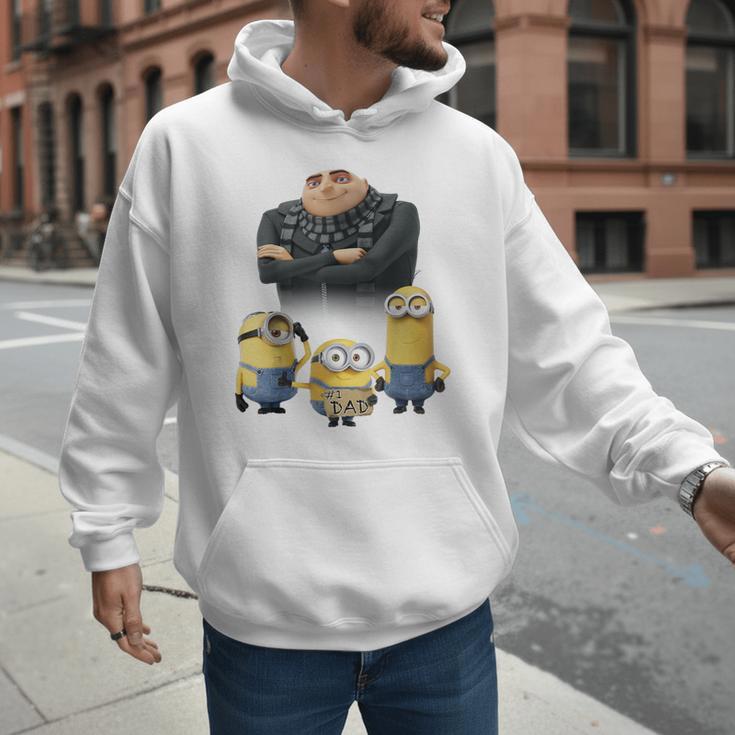 Despicable Me Minions Father's Day 1 Dad Cardboard Sign Men Hoodie