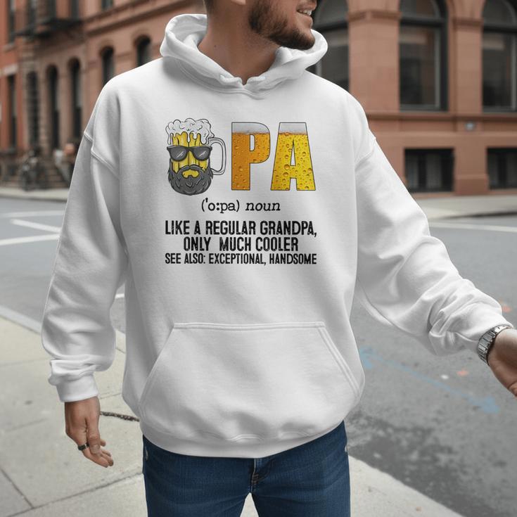 Drinking Opa Like A Regular Grandpa Much Cooler Beer Dad Men Hoodie