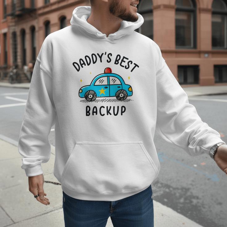 Father Son Daughter Daddy's Best Backup Father's Day Toddler Men Hoodie