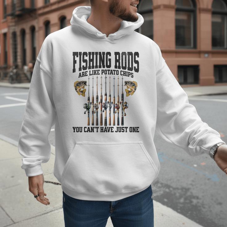 Fishing Tuna Bass Rod Fisherman Cool Dad Quote Men Hoodie