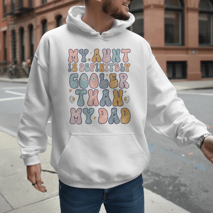 Funny Auntie My Aunt Is Definitely Cooler Than My Dad Men Hoodie