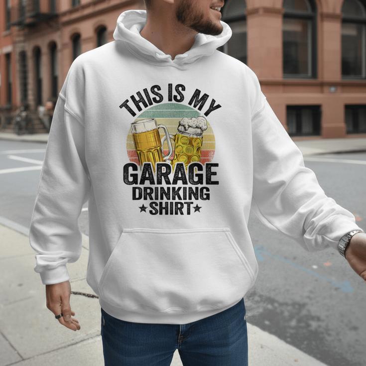 Garage Drinker Dad Vintage Beer This Is My Garage Drinking Men Hoodie